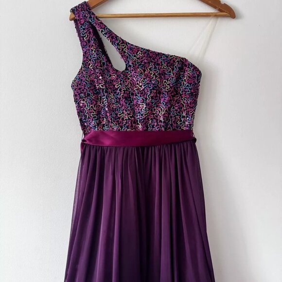 Sequin Hearts Asymmetrical Party Dress 5 Daddy Daughter Dance Teen Valentines - Picture 1 of 6